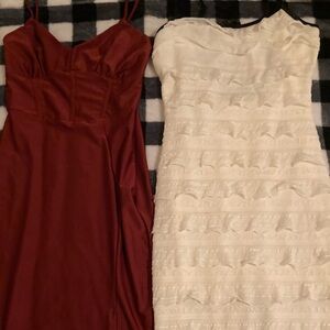 Elegant Red and White Women's Dresses